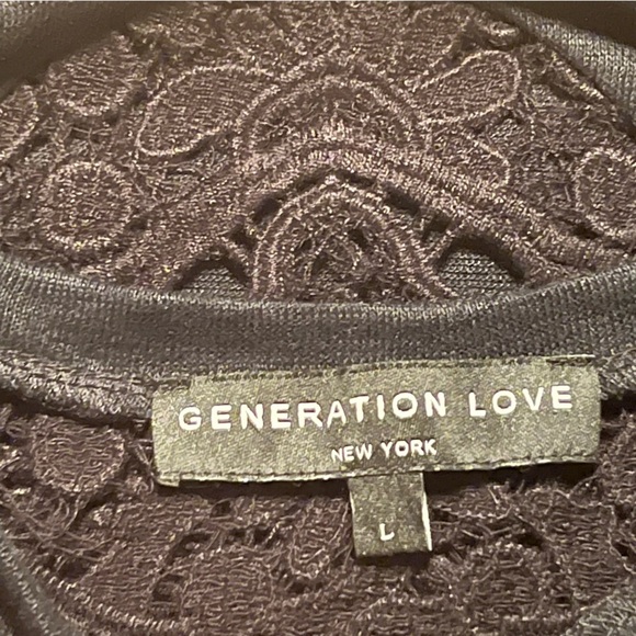 Generation Love x Revolve Martha Lace Cold Shoulder Top 100% Linen - Size Large - Picture 5 of 10